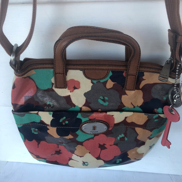 Fossil Keyper Floral Coated Canvas Bag - Picture 1 of 8